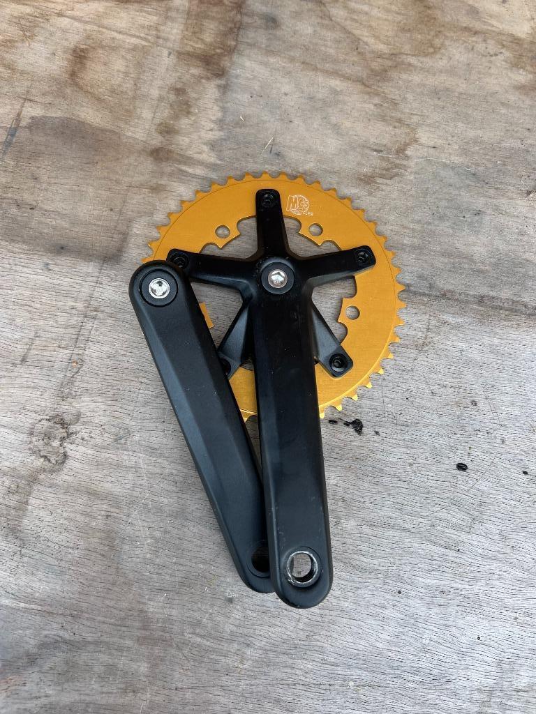 Crankstel single speed 41 tands, Ophalen of Verzenden, Gebruikt, Crankstel of Pedalen