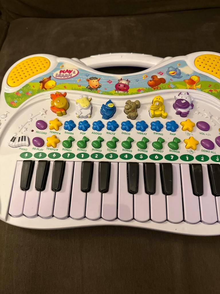 Leuk muzikaal speelgoed piano voor kinderen, Ophalen, Gebruikt, Auto, Met licht