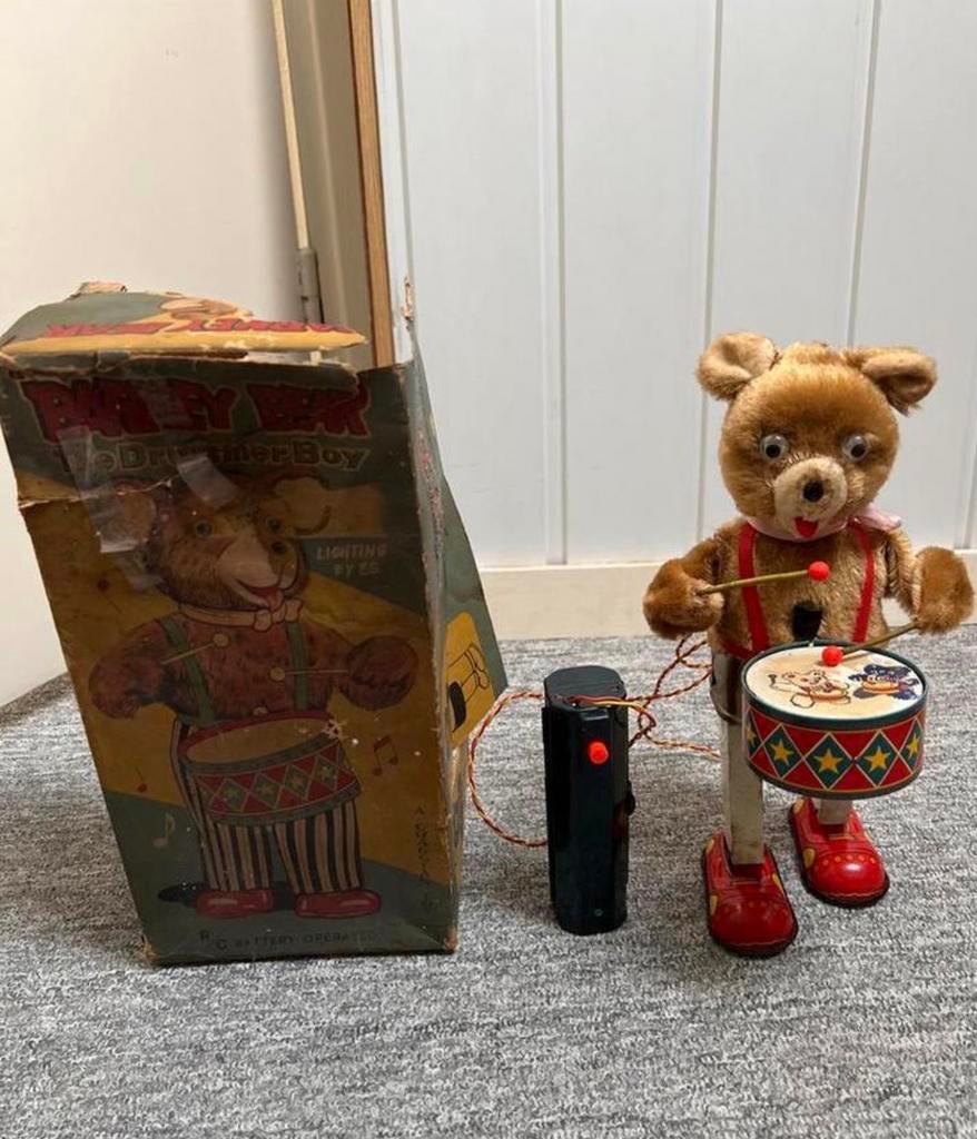 Zeldzame Barney Bear Drummer Boy - Cragstan Toy jaren '50, Ophalen