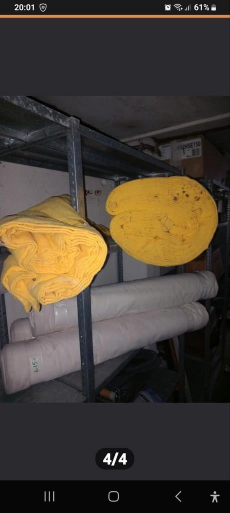 Gele en crème kleuren molton stof, Ophalen, 120 cm of meer, Katoen, Nieuw