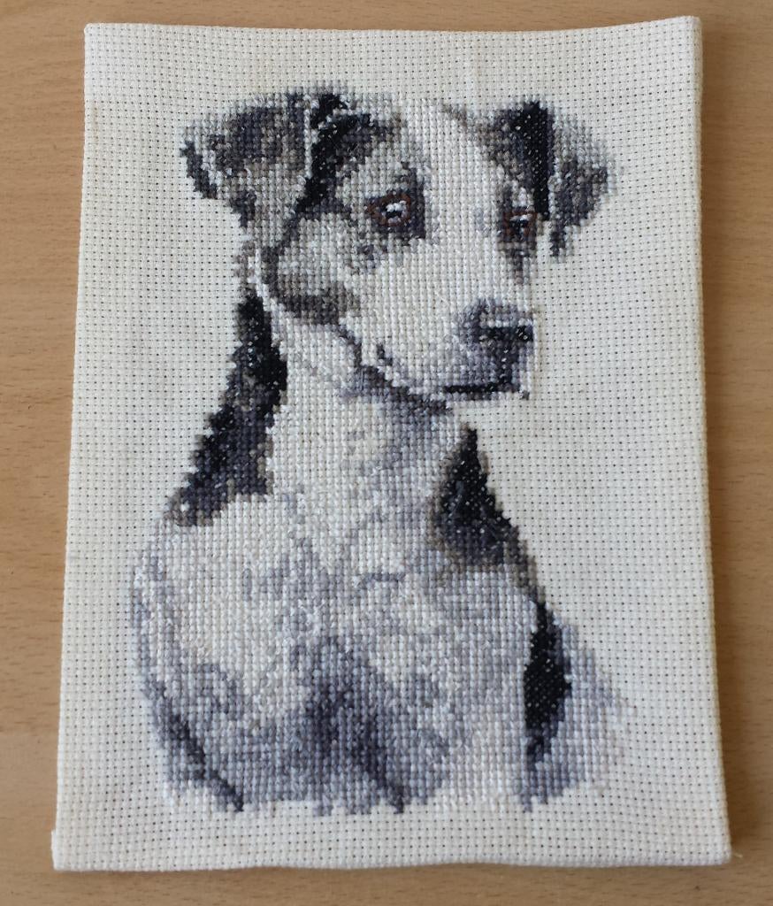 Borduurwerk Jack Russel Terrier Hond, Gebruikt, Overige typen, Ophalen of Verzenden, Nvt