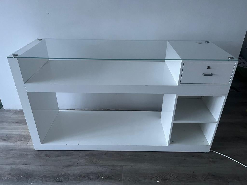 Toonbank / Vitrine Hoogglans Wit, Zakelijke goederen, Kantoor en Winkelinrichting | Winkel en Inventaris, Ophalen