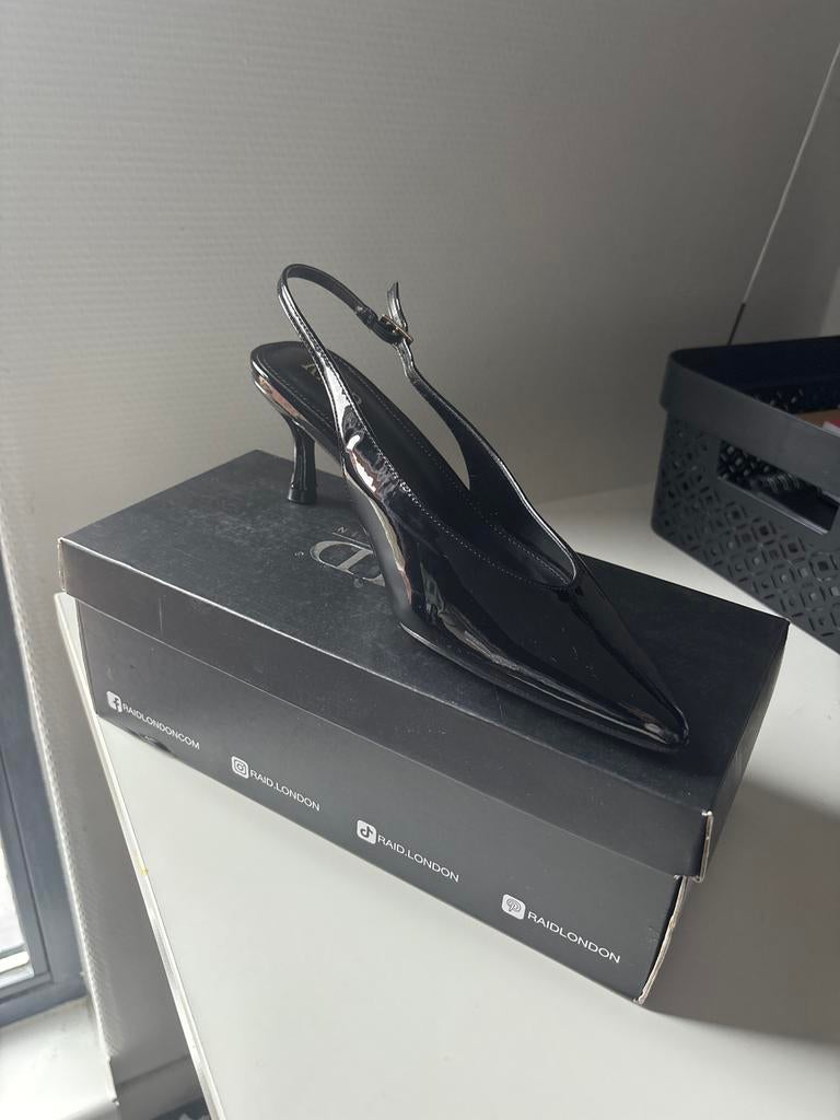 Elegante Zwarte Pumps - Raid London Maat 38, Kleding | Dames, Schoenen, Ophalen of Verzenden, Zo goed als nieuw, Zwart, Pumps