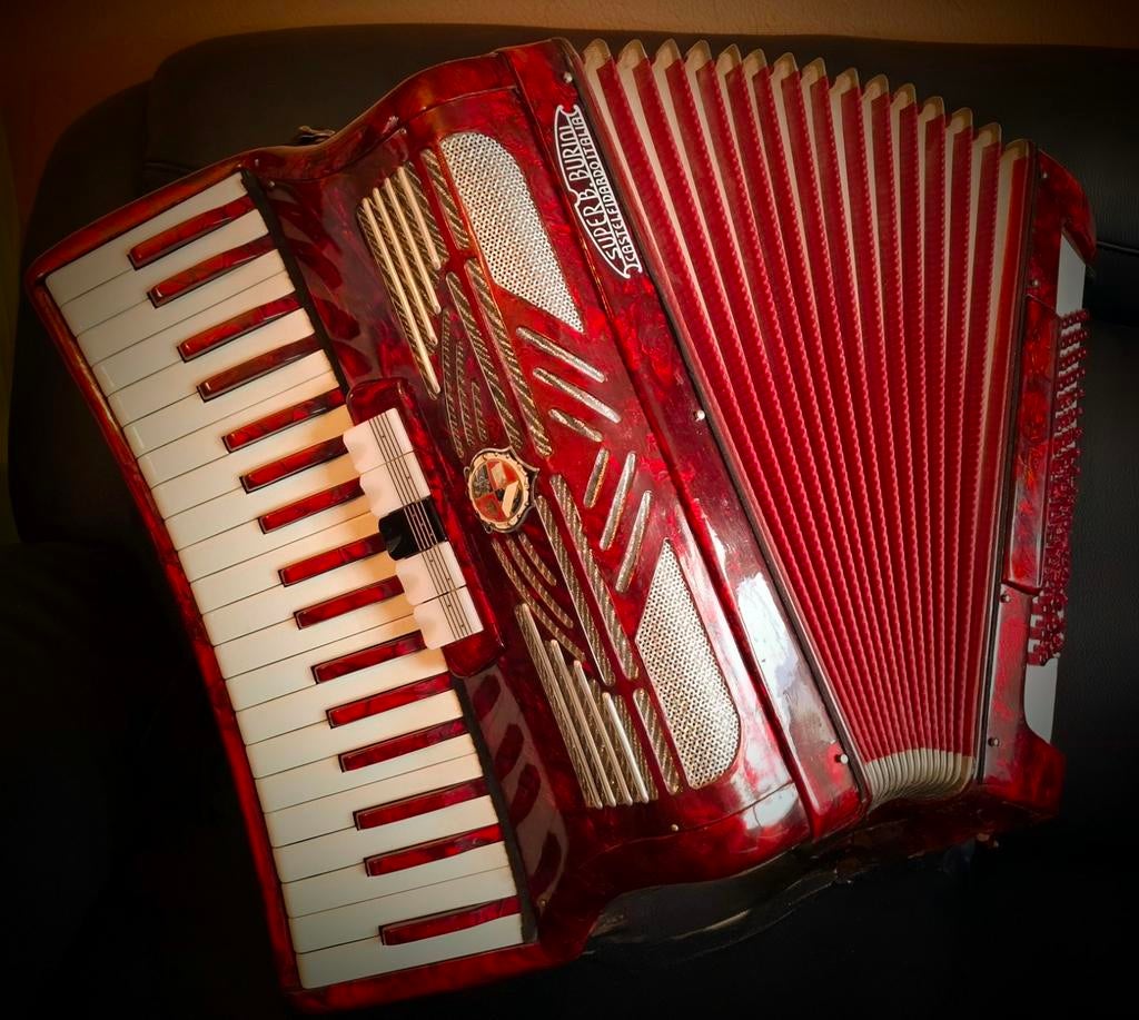 Accordeon Ballone Burini Waaier, Muziek en Instrumenten, Accordeons, Met riemen, 80-bas, Toetsaccordeon, Ophalen of Verzenden