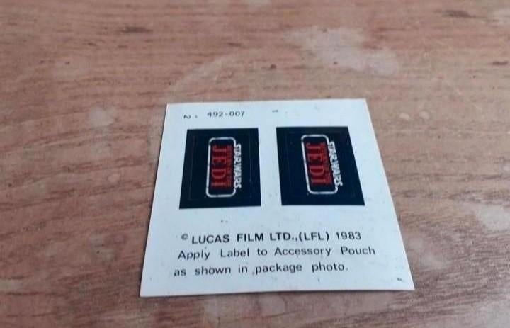 Star wars vintage Chewbacca bandolier strap stickers 1983, Ophalen of Verzenden, Gebruikt
