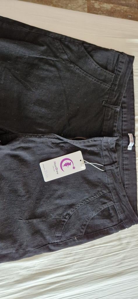 Moonshine fashion Zwarte Stretch Broek - Maat M, Zwart, Maat 46/48 (XL) of groter, Nieuw, Ophalen of Verzenden
