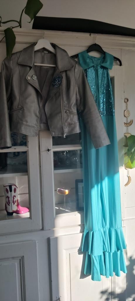 ABBA / Disco Carnaval Outfit - Maat 140, Ophalen of Verzenden, Zo goed als nieuw, Jongen of Meisje
