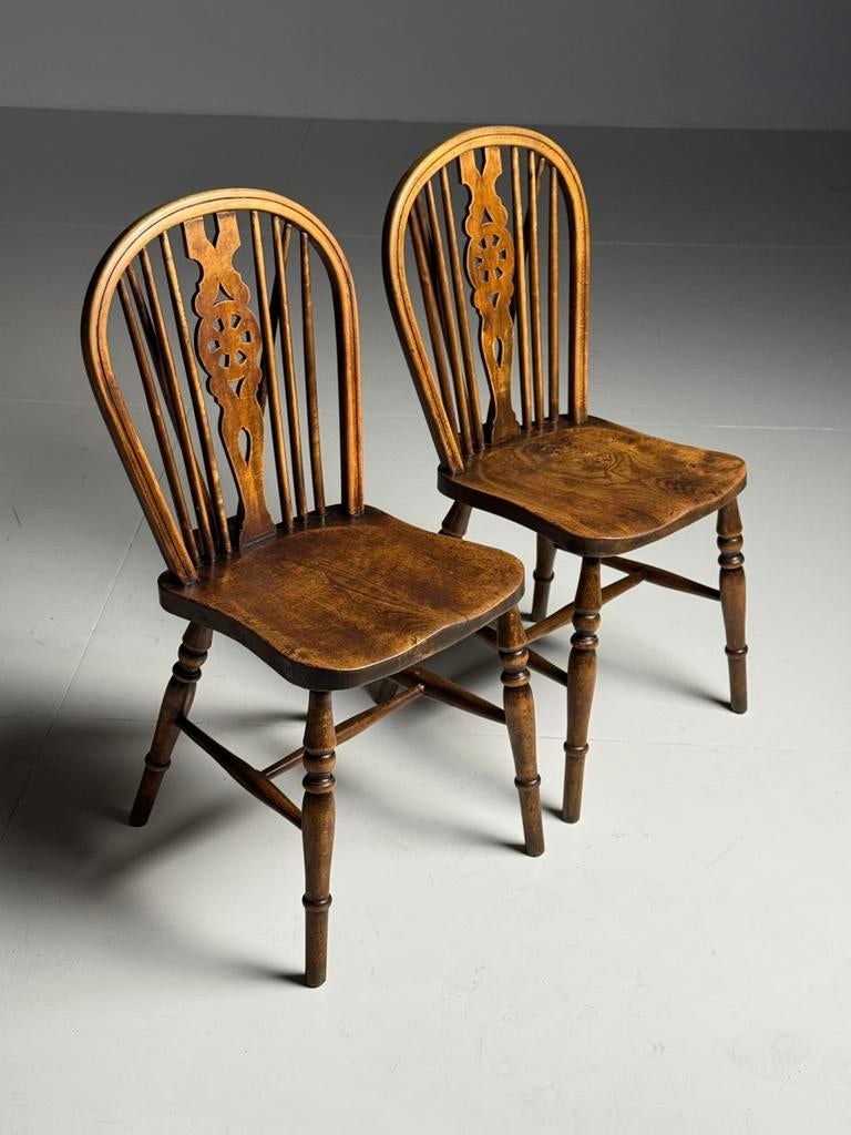 Windsor stoelen Engels antiek, Ophalen, Zo goed als nieuw, Bruin, Vijf, Zes of meer stoelen