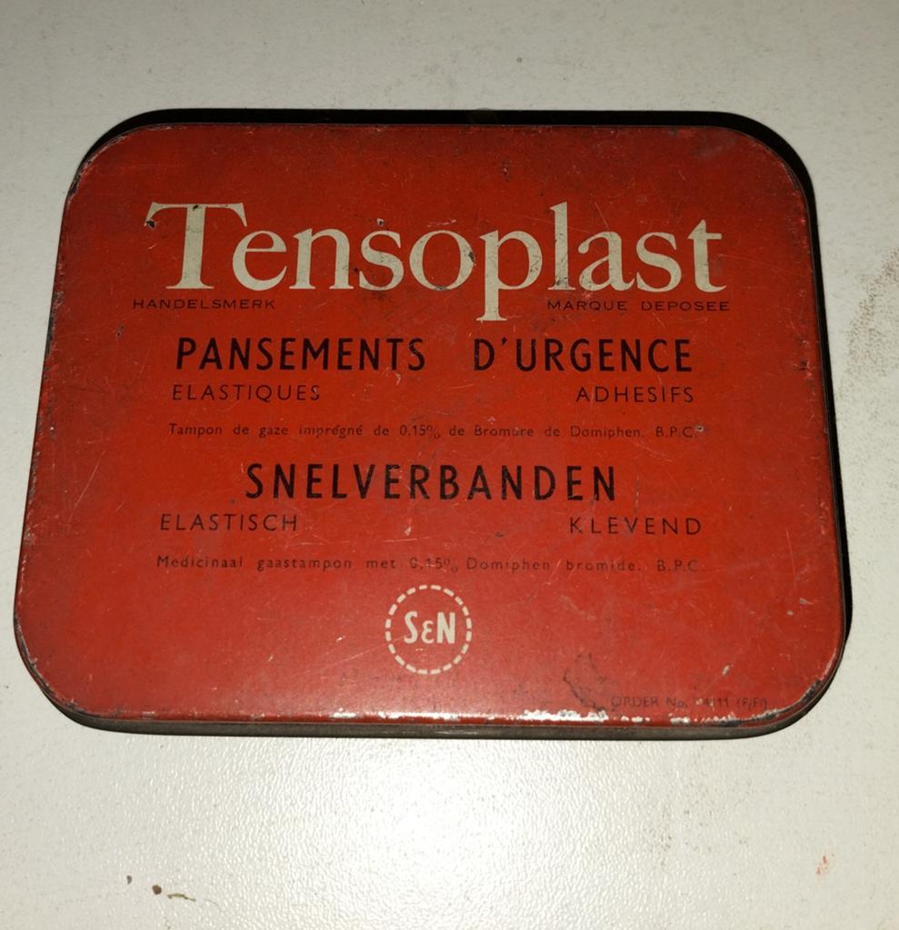 Vintage Tensoplast Snelverbanden Blik - EHBO Collectie, Ophalen of Verzenden