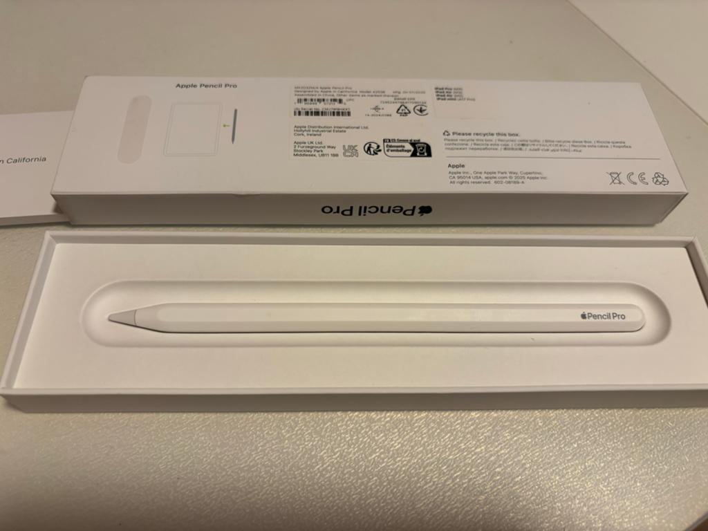 Apple Pencil Pro - met doos, 10 inch, Apple iPad, Wit, Nieuw