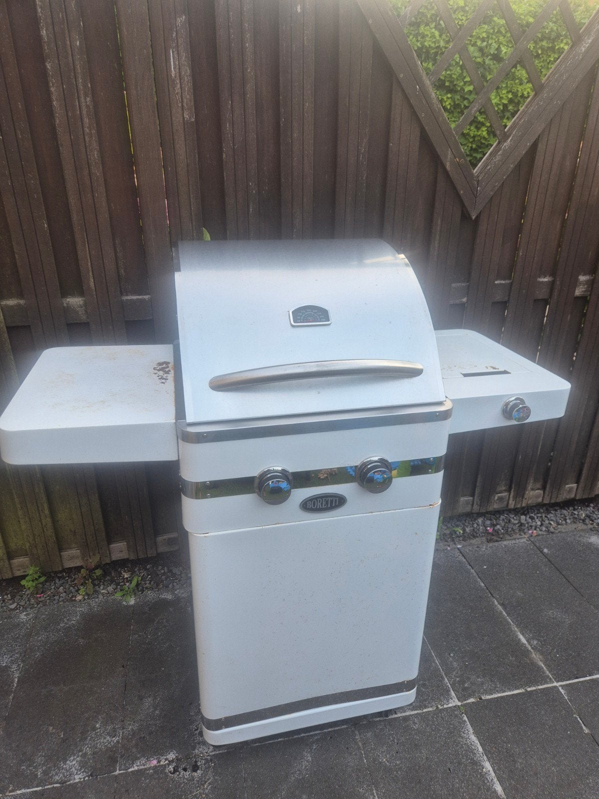 Boretti gasbarbecue met zijbrander en gasfles, Ophalen of Verzenden, Gebruikt, Boretti
