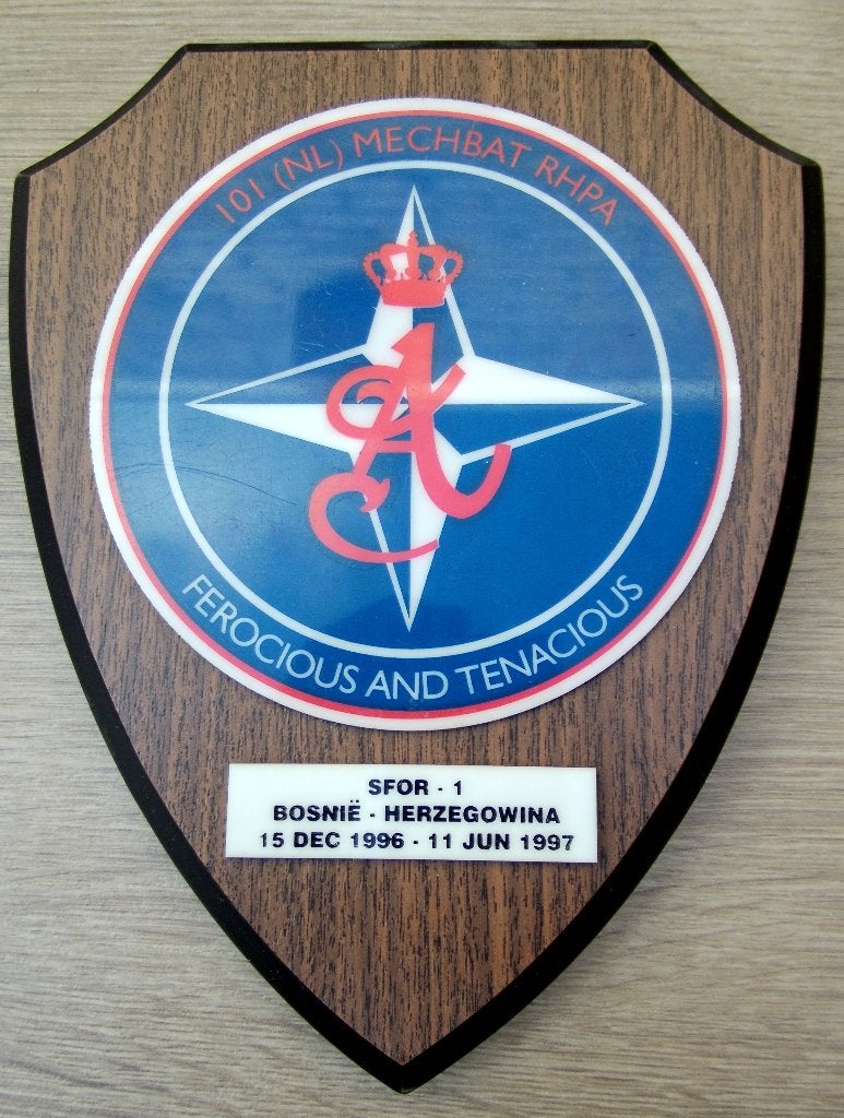Wapenschild 101(NL) Mechbat Regiment Huzaren Prins Alexander, Verzenden, Landmacht, Nederland, Embleem of Badge