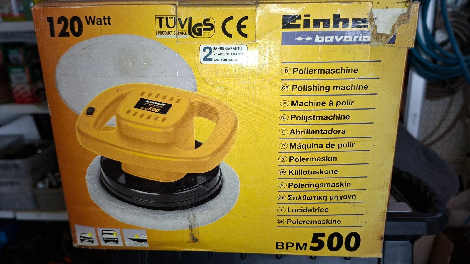 Einhell Bavaria Excentrische Poetsmachine 500 bpm, 120W, Ophalen