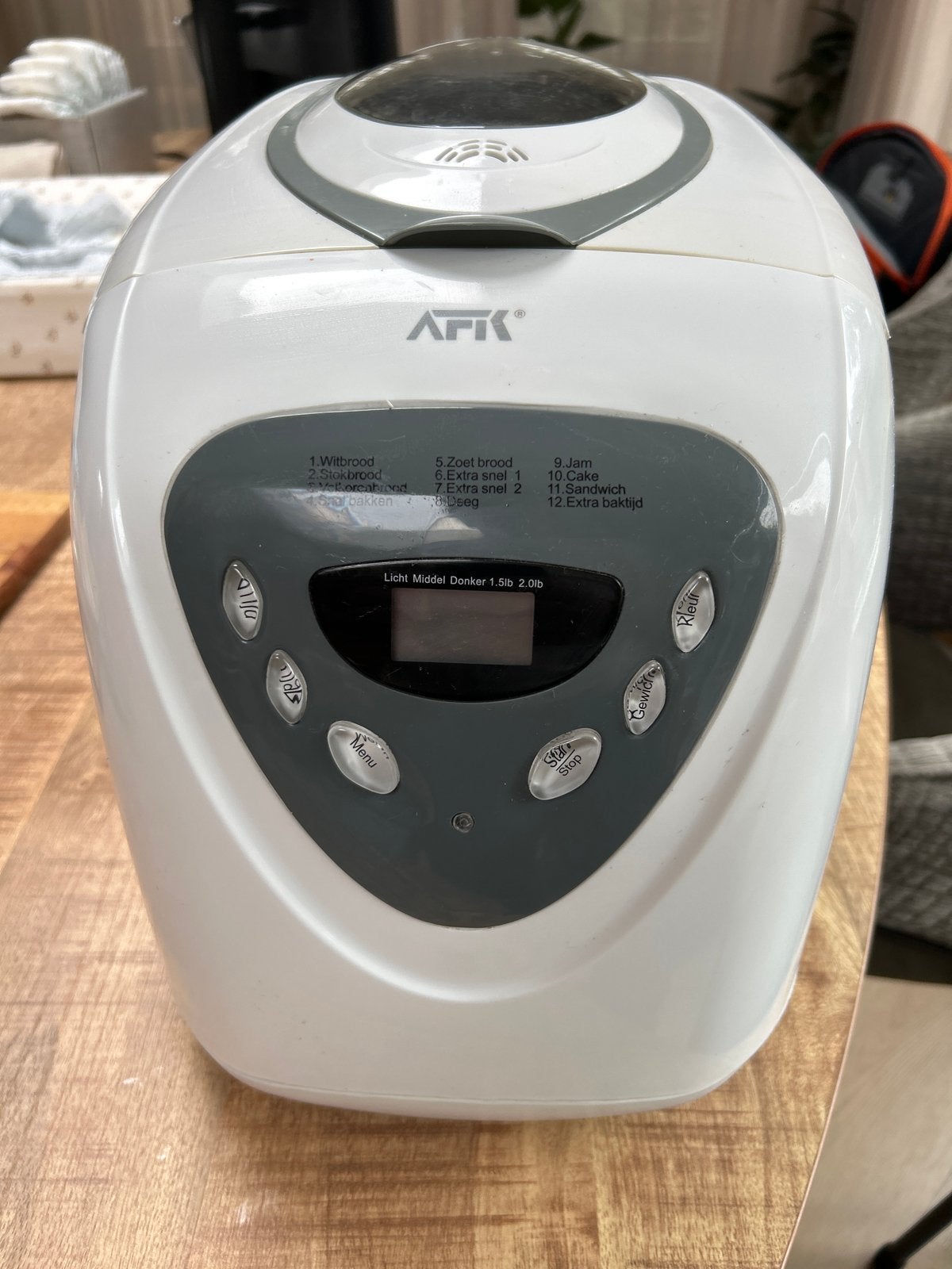 AFK Broodbakmachine, Gebruikt, 800 tot 1200 gram deeg, Kijkvenster, Ophalen