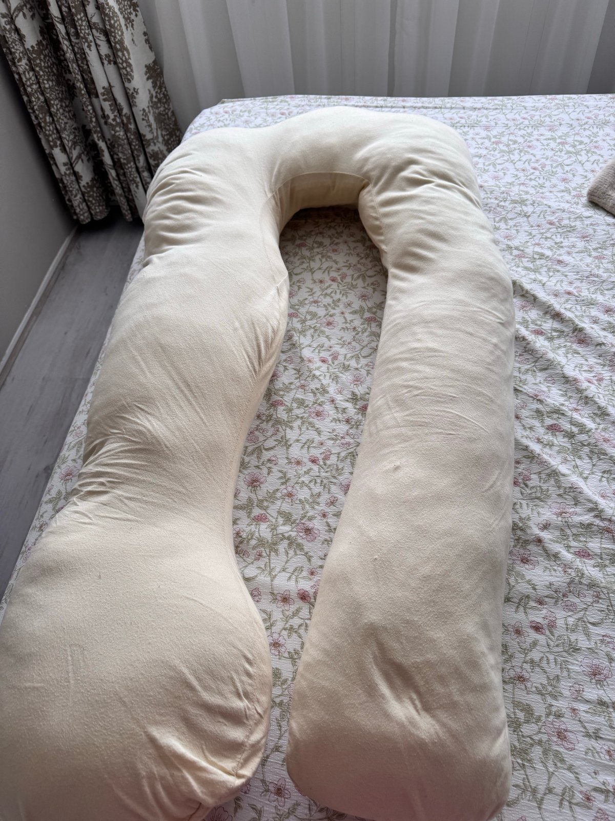 Comfortabel zwangerschapskussen - Pregnancy pillow, Overige maten, Beige, Ophalen of Verzenden, Zo goed als nieuw