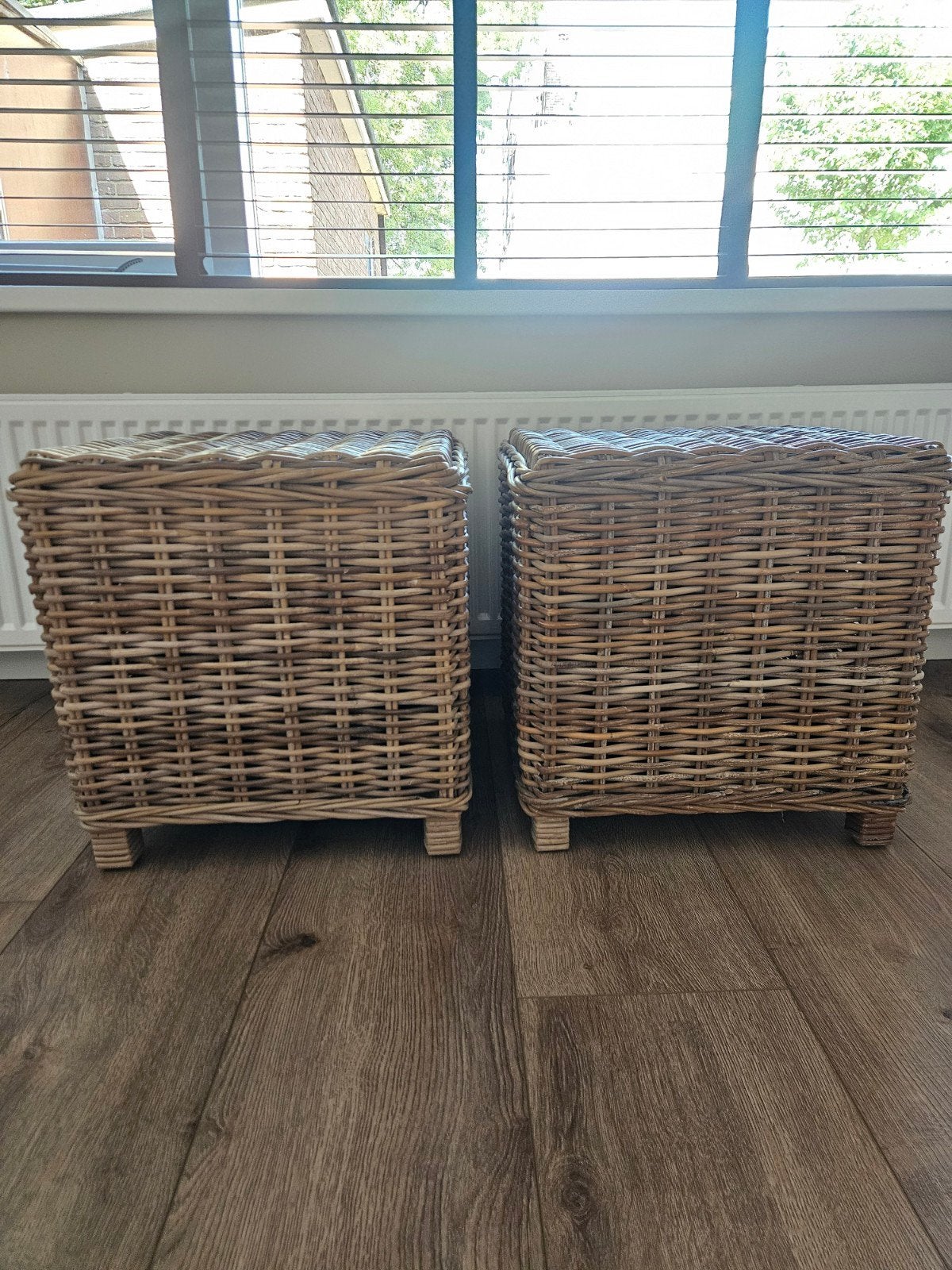 Rotan Kubus, Ophalen, Zo goed als nieuw, Rond, Riet