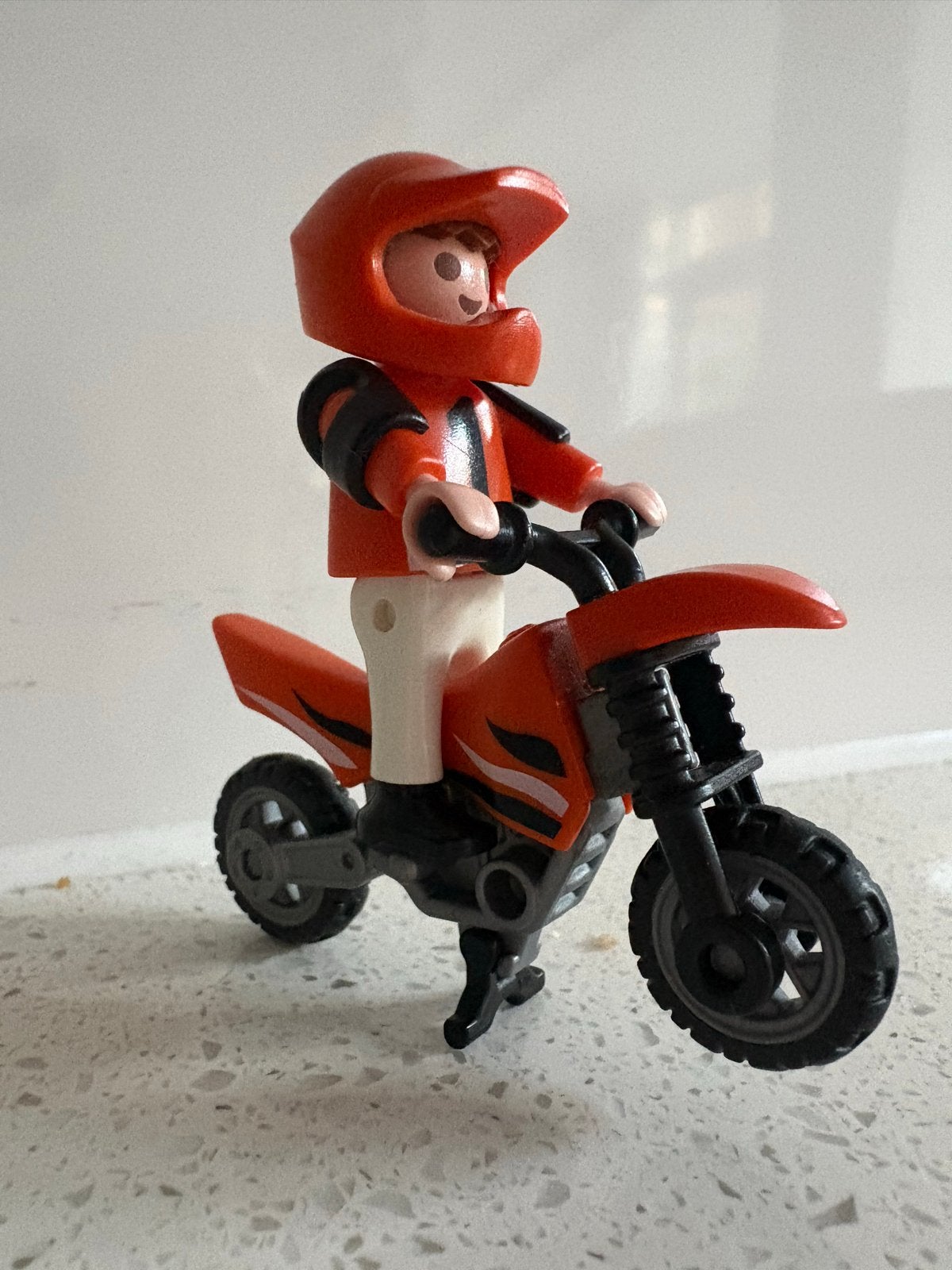 Playmobil crossmotor met coureur set 4698, Ophalen of Verzenden, Gebruikt
