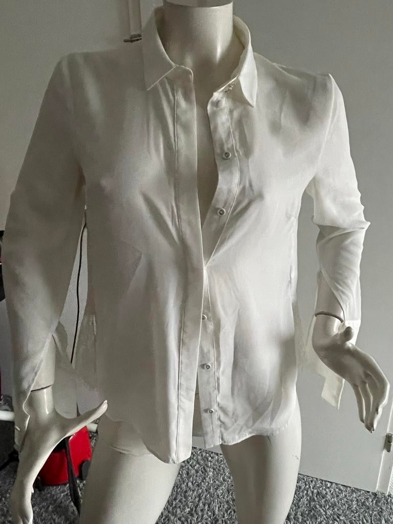 Patrizia pepe blouse met aparte achterkant maat it 40, ., Wit, Ophalen of Verzenden, Zo goed als nieuw