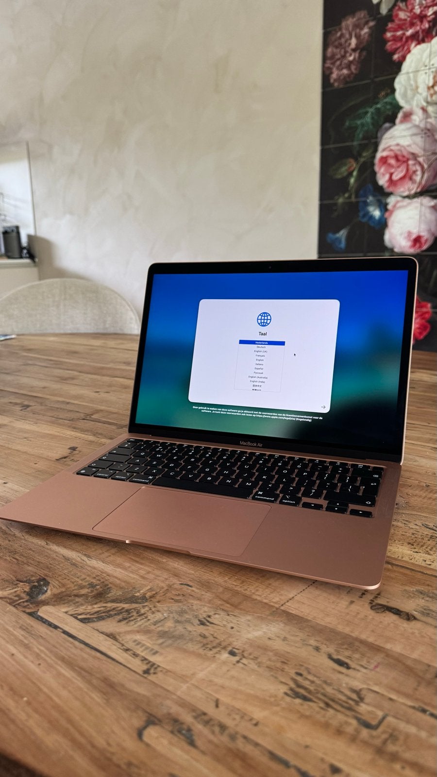 Zo goed als nieuwe MacBook Air M1 Goud - 8GB/500GB, Computers en Software, Apple Macbooks, Qwerty, 8 GB, 13 inch, 512 GB