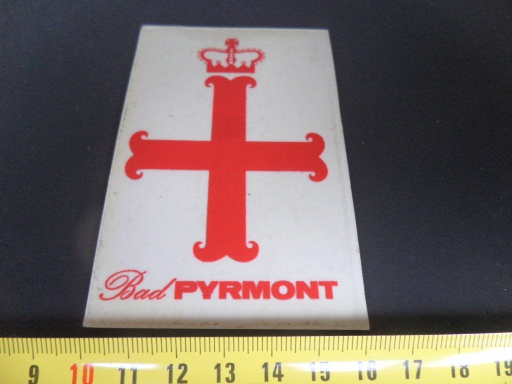 sticker transparant bad pyrmont duitsland, Ophalen, Zo goed als nieuw