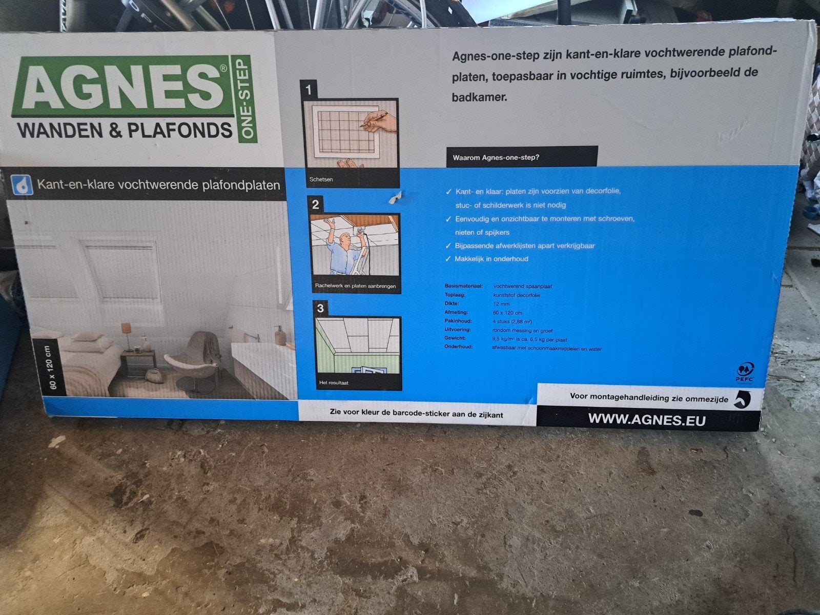 2 losse platen Agnes One-Step  60x120 cm + 1 lpint, Ophalen, Nieuw