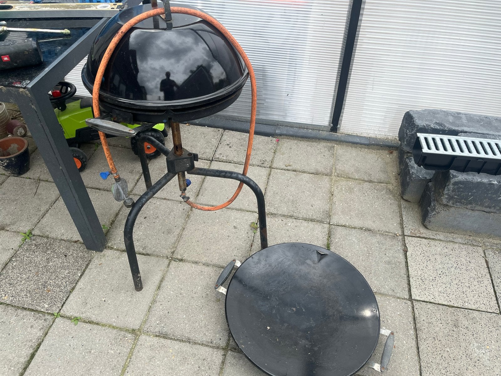 Compacte gasbarbecue met skottelbraai, Ophalen, Gebruikt