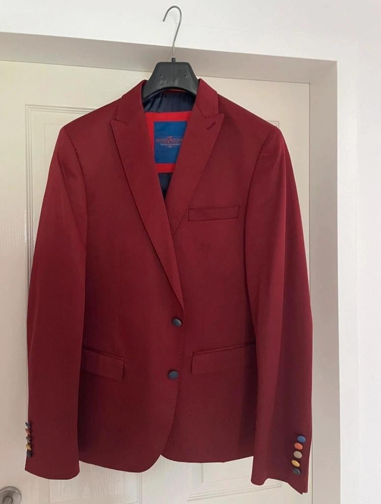 Stijlvol bordeauxrood colbert. Seven Square. 52, Kleding | Heren, Kostuums en Colberts, Maat 52/54 (L), Nieuw, Ophalen of Verzenden