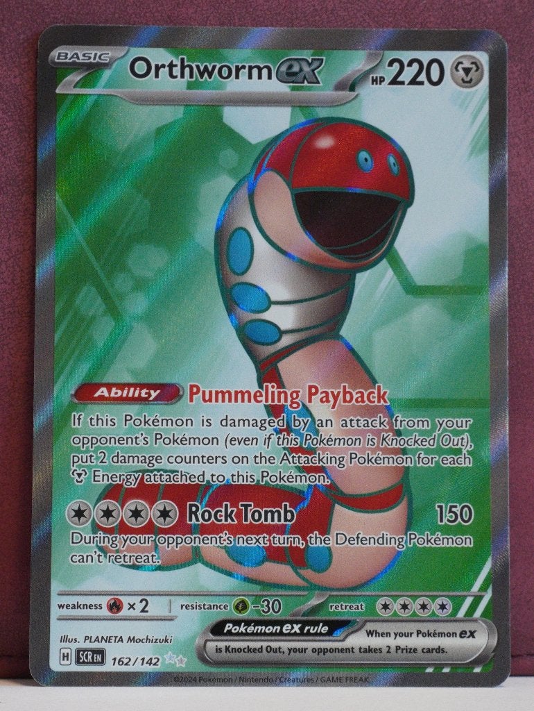 Orthworm EX Full Art 162-142 Shrouded Fable Pokèmon Kaart, Verzenden, Nieuw, Losse kaart