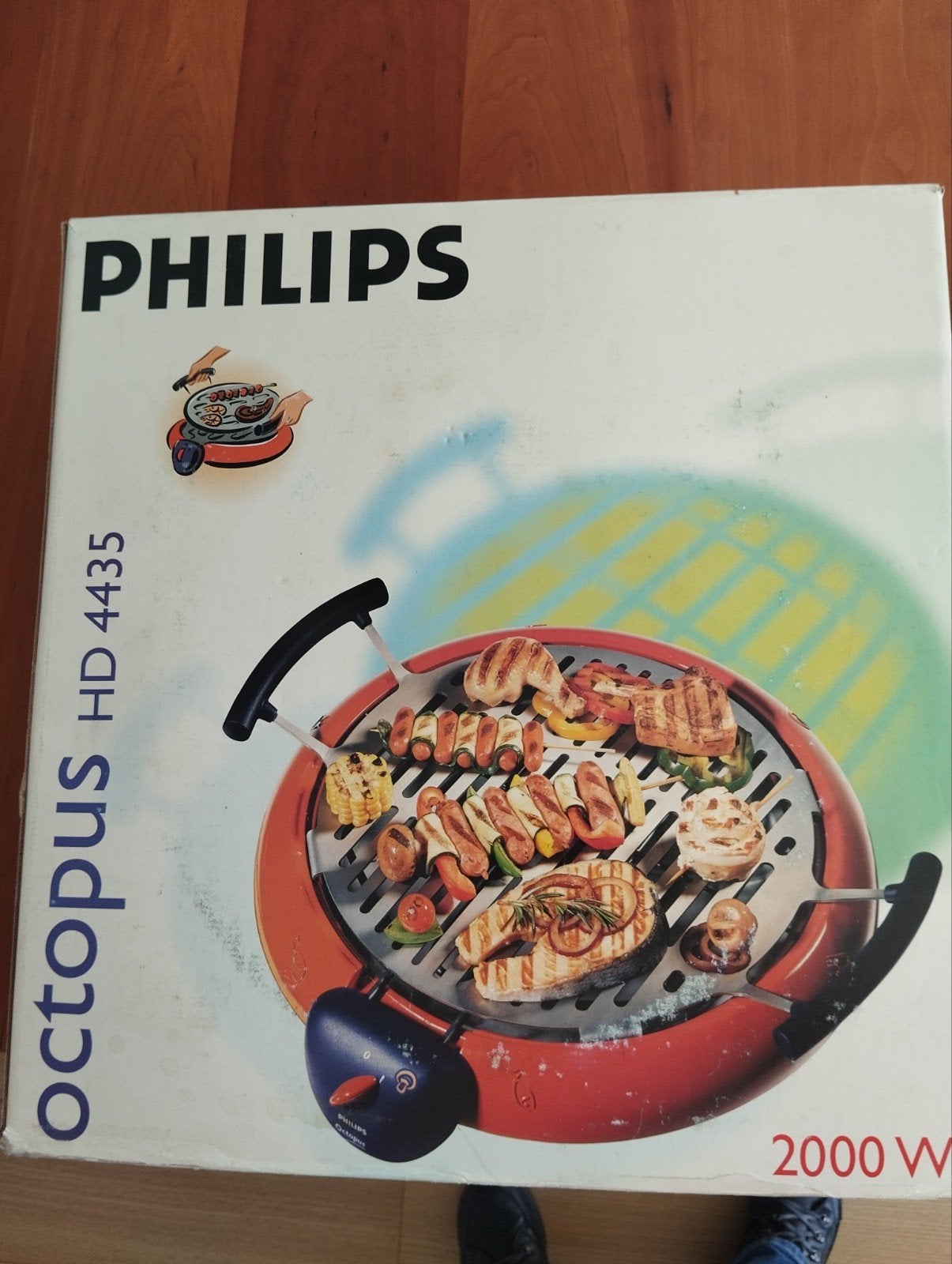 Philips Octopus HD 4435 elektrische tafel barbecue Purmerend, Ophalen, Zo goed als nieuw, Philips