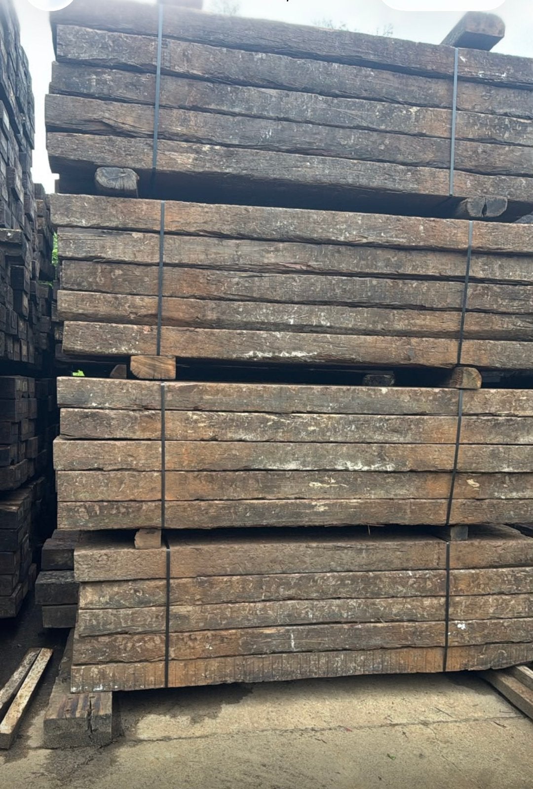 Hardhouten azobe bielzen 260x15x25, Ophalen of Verzenden, Zo goed als nieuw, Palen