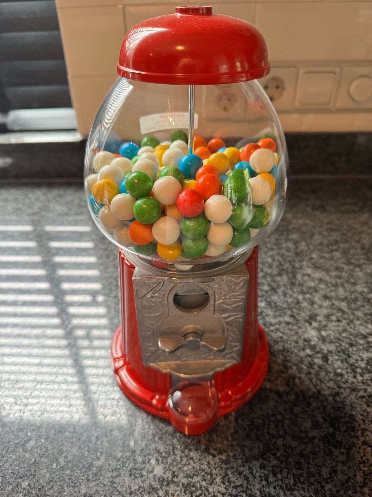 Vintage Stijl Kauwgomballenautomaat - Rood, Verzamelen, Automaten | Overige, Ophalen, Zo goed als nieuw