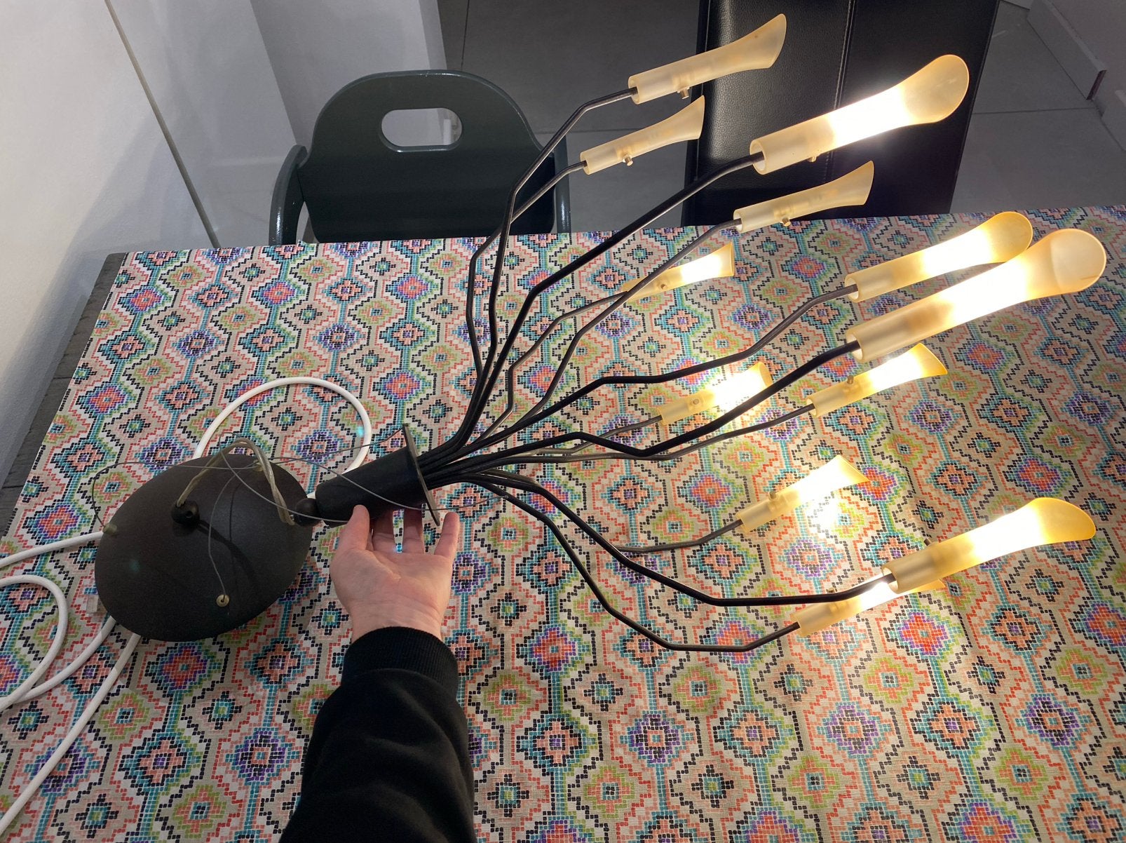 Grote Hanglamp en tafellamp, Ophalen of Verzenden, Zo goed als nieuw