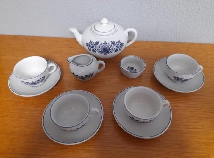 Kinder serviesje D.E, Antiek en Kunst, Antiek | Servies compleet, Ophalen of Verzenden