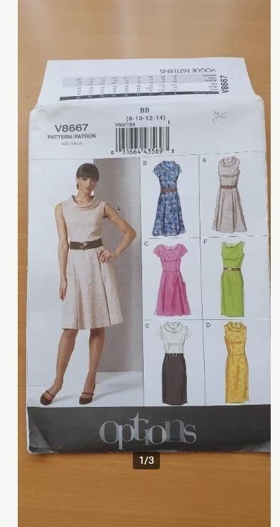 Vogue patroon V 8667 - Options, Overige merken, Overige typen, Vrouw, Nieuw