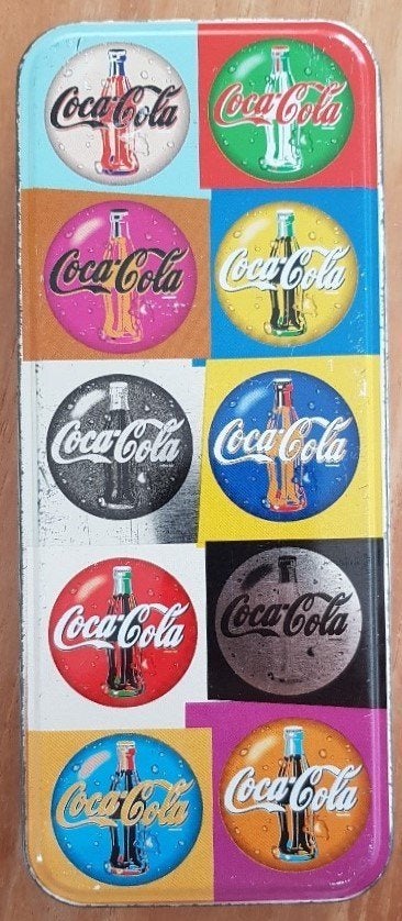 Coca-Cola blikken pennenblik - jaren 80/90 - etui - IGST, Verzamelen, Ophalen of Verzenden, Gebruikt, Gebruiksvoorwerp