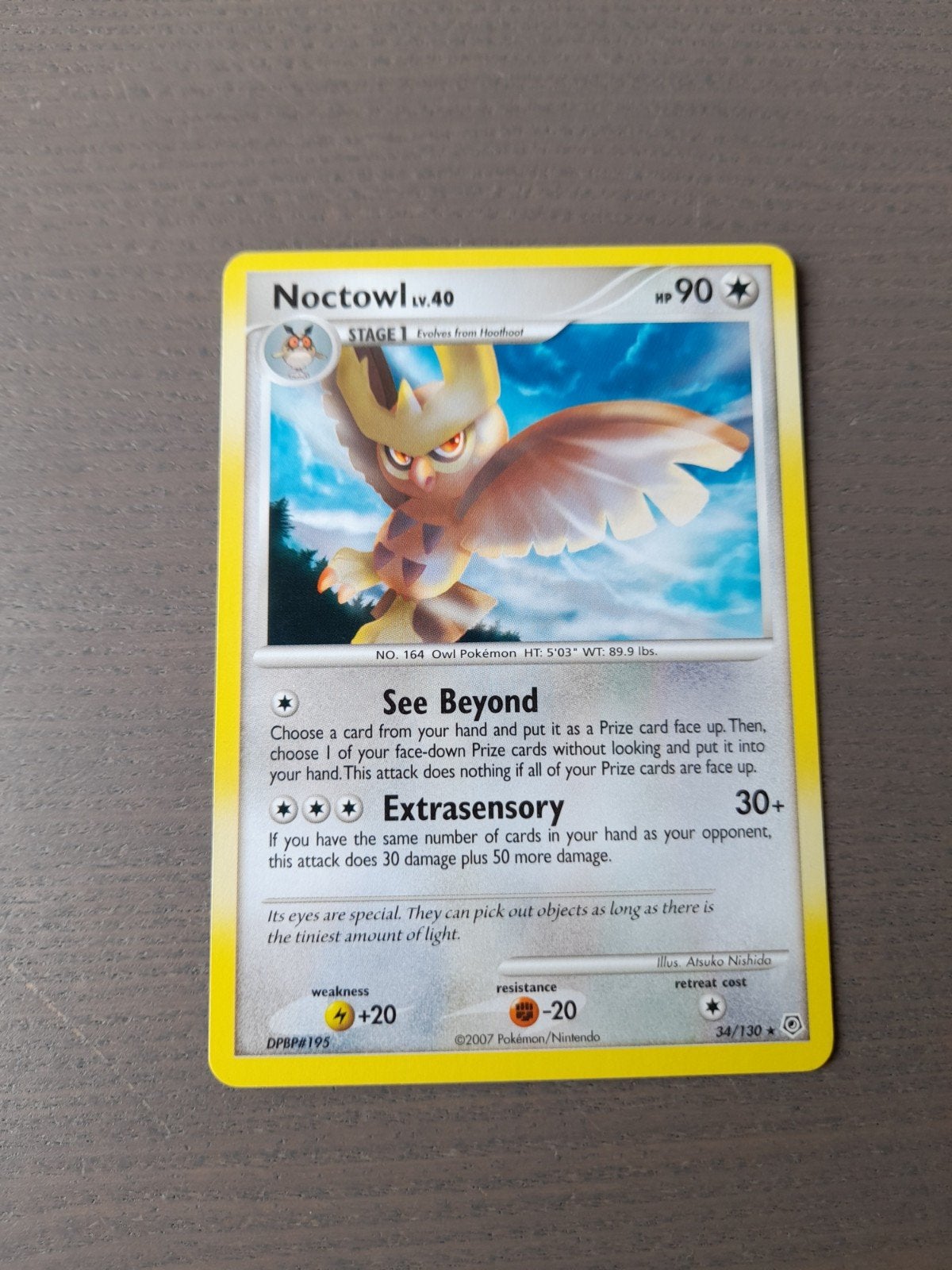 Diamond & pearl 34/130 noctowl, Ophalen of Verzenden, Gebruikt, Losse kaart