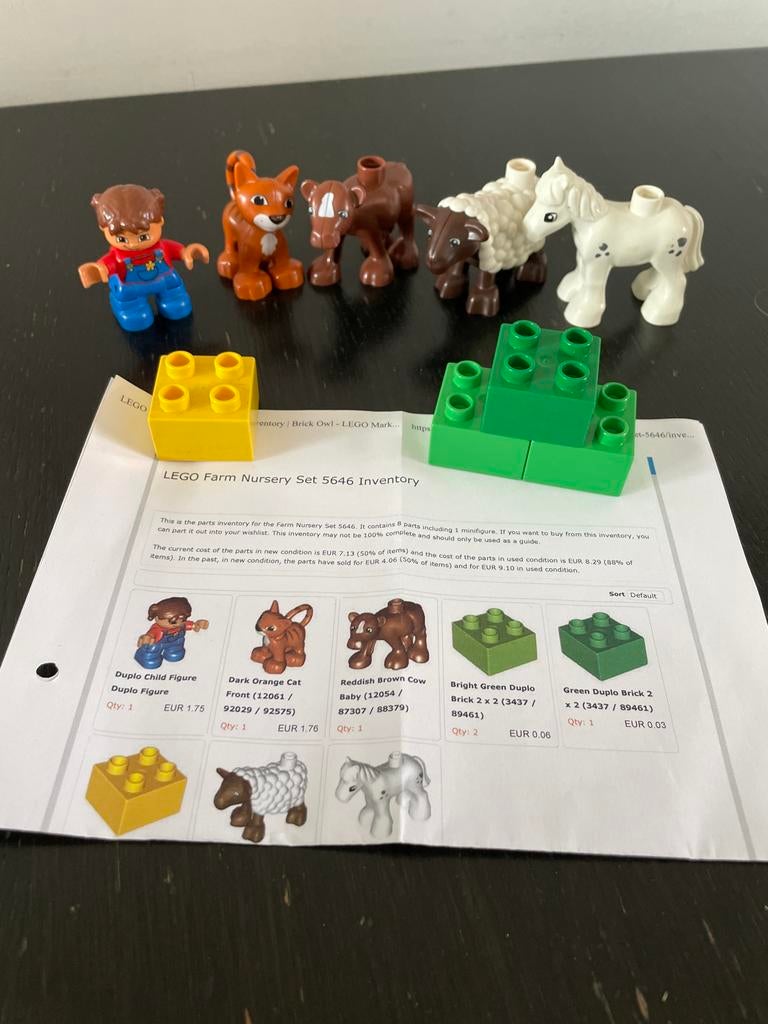 Lego Duplo 5646 Boerderij Dieren en Figuur, Gebruikt, Overige thema's, Ophalen of Verzenden, Compleet