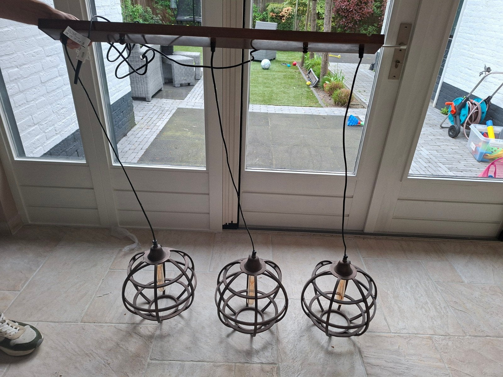 industriële hanglamp, Huis en Inrichting, Lampen | Hanglampen, Ophalen, Zo goed als nieuw