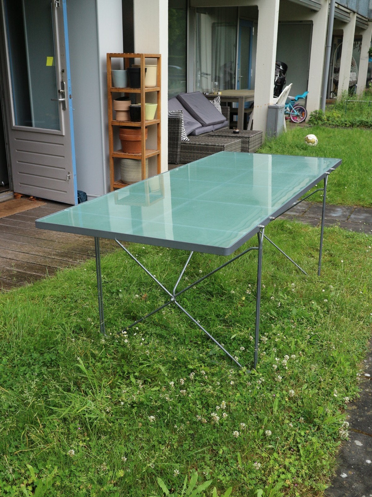 IKEA MOMENT glazen eettafel | Niels Gammelgaard, Ophalen, Gebruikt, 50 tot 100 cm, Vijf personen of meer