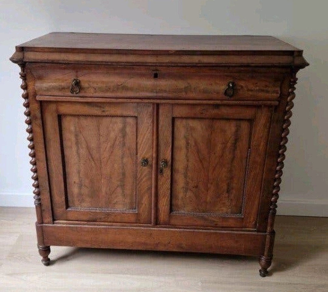 Antieke Biedermeier Penantkast Notenhout ca. 1875, Antiek en Kunst, Antiek | Meubels | Kasten, Ophalen