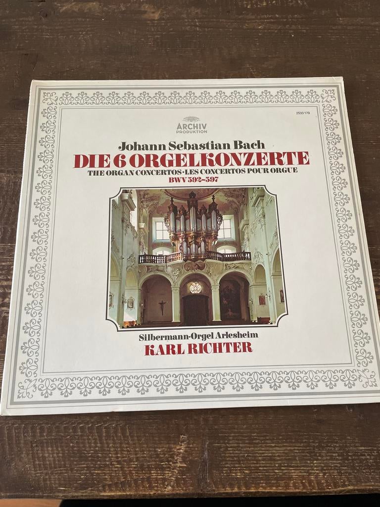 Bach - Die 6 Orgelkonzerte - Karl Richter, Ophalen of Verzenden, Zo goed als nieuw, 12 inch, Orkest of Ballet