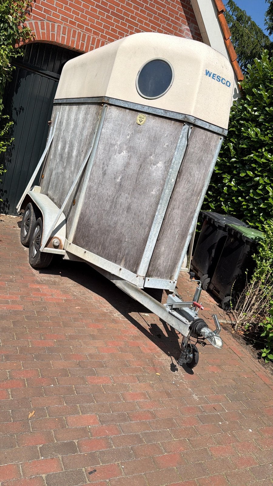 Paardentrailer 1,5 paards -geschikt voor regulier rijbewijs!, Ophalen, Gebruikt, Hout, 1½-paards trailer