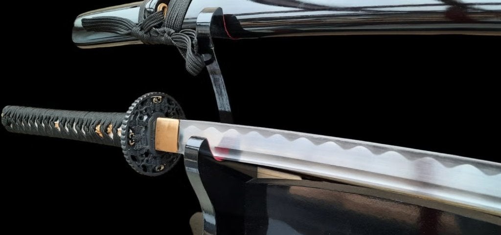 Katana Nihonto Zwaard met Zwarte Schede !!PRIJS VERLAAGD!!, Verzenden, Zo goed als nieuw