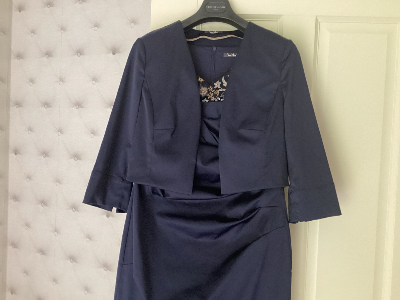 Vera Mont blauwe jurk met bolero - als nieuw maat 44, Ophalen of Verzenden, Zo goed als nieuw, Blauw