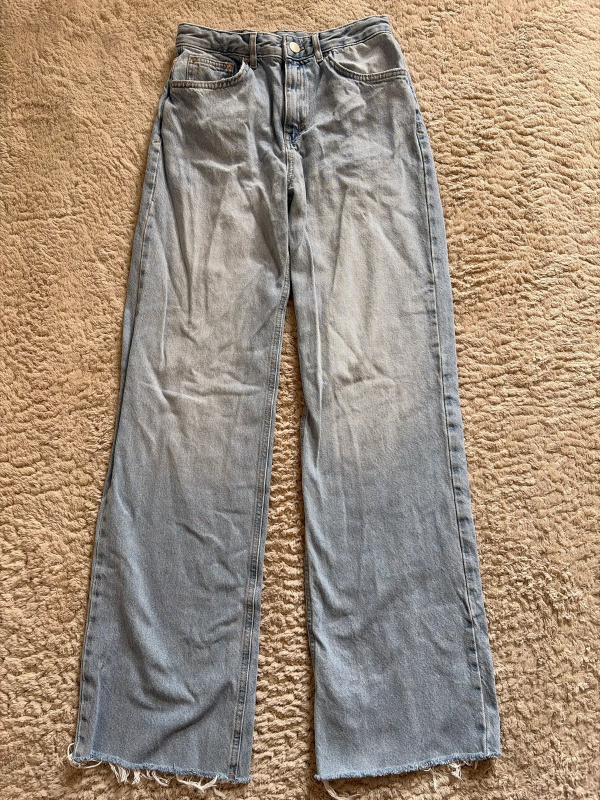 Pull&Bear wide leg jeans, Ophalen of Verzenden, Zo goed als nieuw, Blauw, W28 - W29 (confectie 36)
