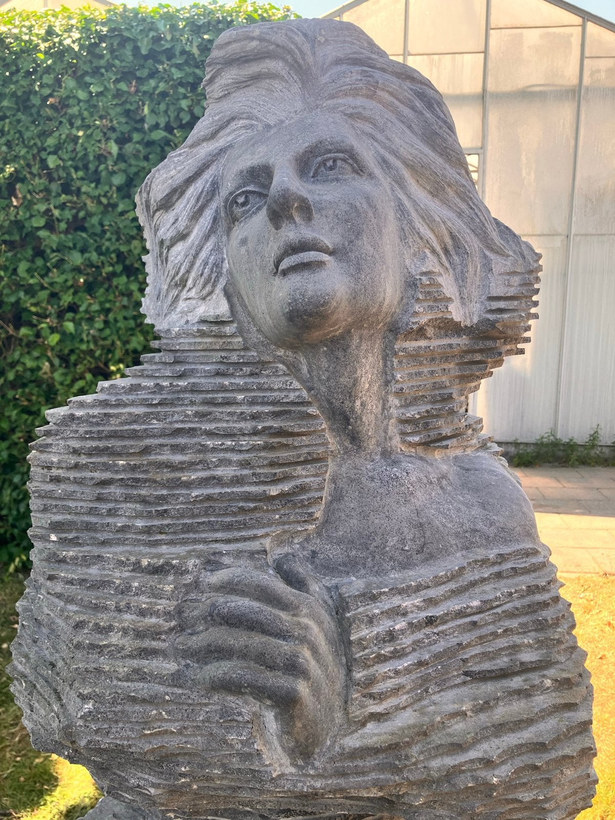 Uniek Leistenen Beeld van Vrouw in Goede Staat, Antiek en Kunst, Ophalen, Handgemaakt, Beeld, Modern