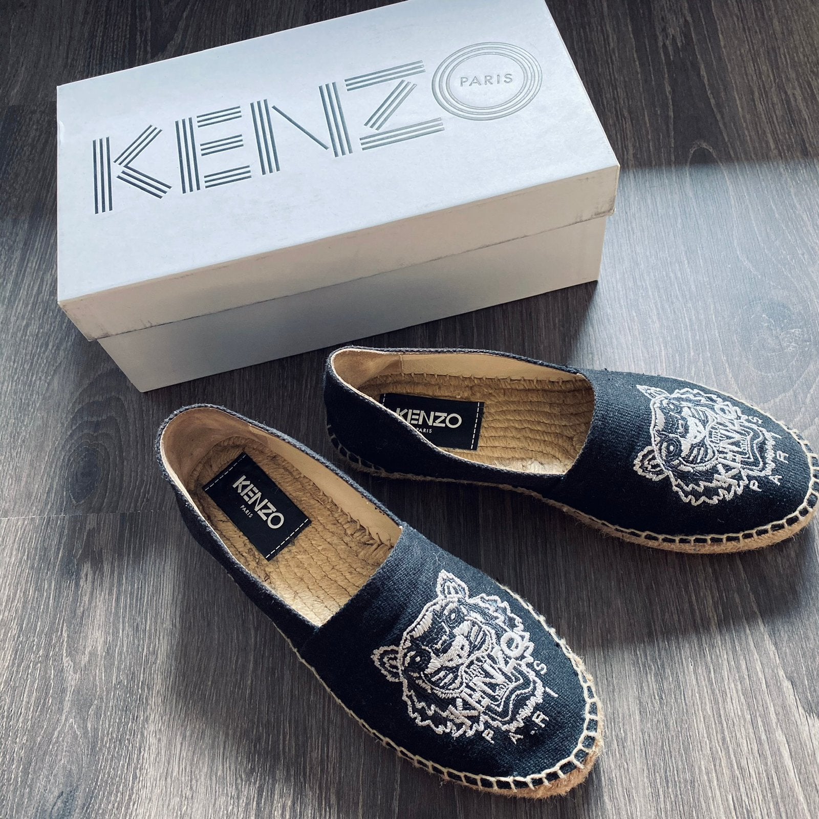 Kenzo espadrilles | loafers | schoenen, Zwart, Ophalen of Verzenden, Zo goed als nieuw, Espadrilles of Moccasins