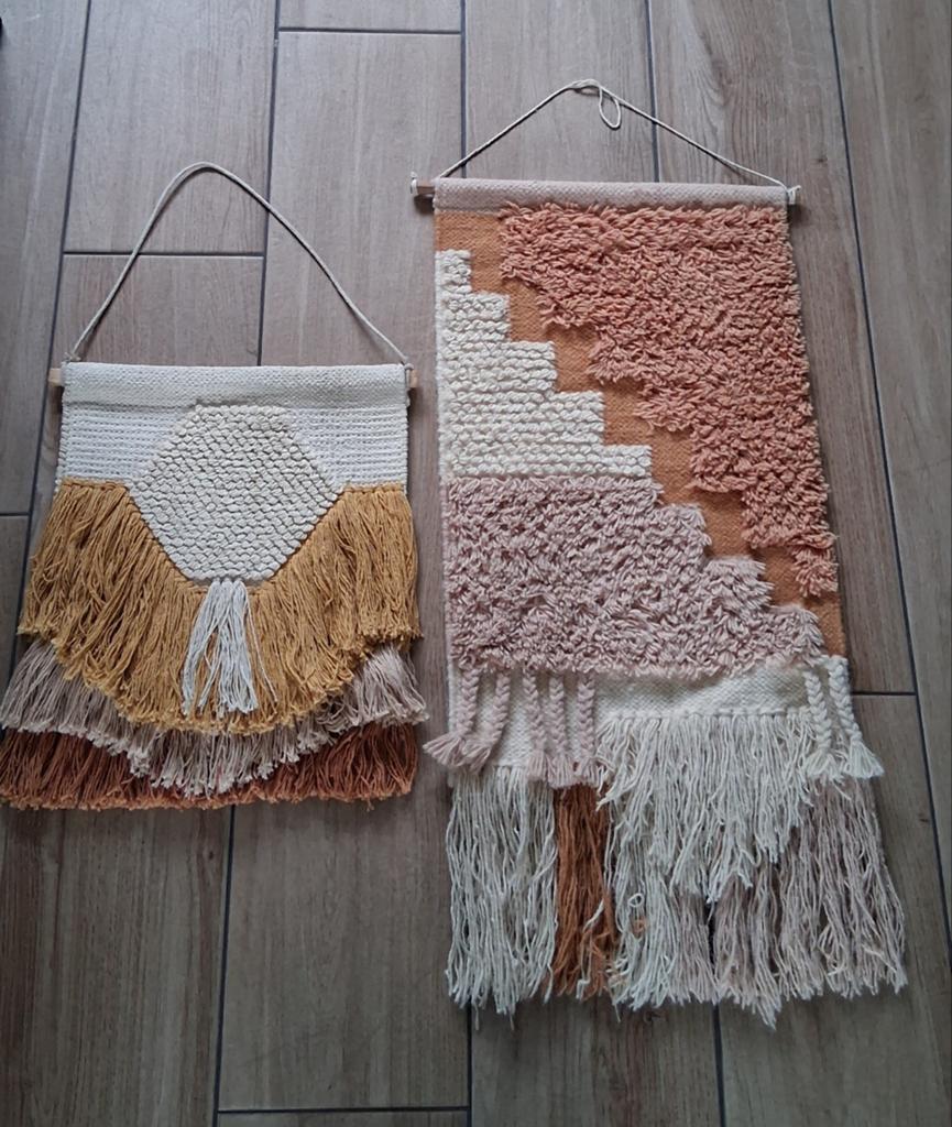 Set van 2  Indiase wandkleden - samen in 1 koop 10 euro, Ophalen of Verzenden, Gebruikt, Wandkleed