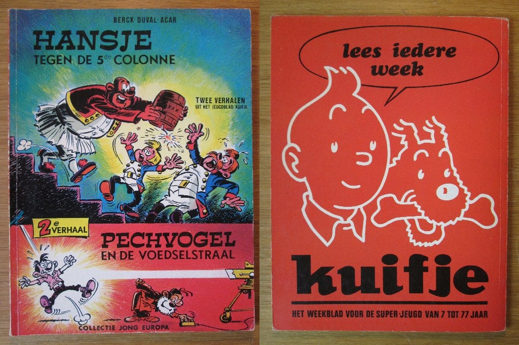 Hansje tegen de 5de colonne + Pechvogel en de voedselstraal, Eén stripboek, Ophalen of Verzenden, Gelezen, Berck