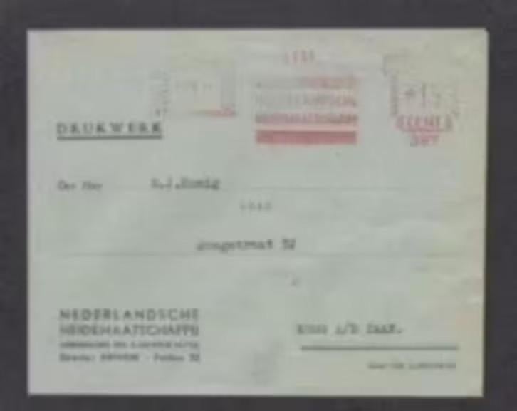 Enveloppe Arnhem Nederlandsche Heidemaatschappij 1943, Ophalen of Verzenden, Zo goed als nieuw